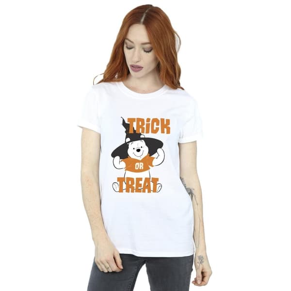 Disney Dam/kvinnor Winnie The Pooh Trick Or Treat Boyfriend T-shirt i bomull
