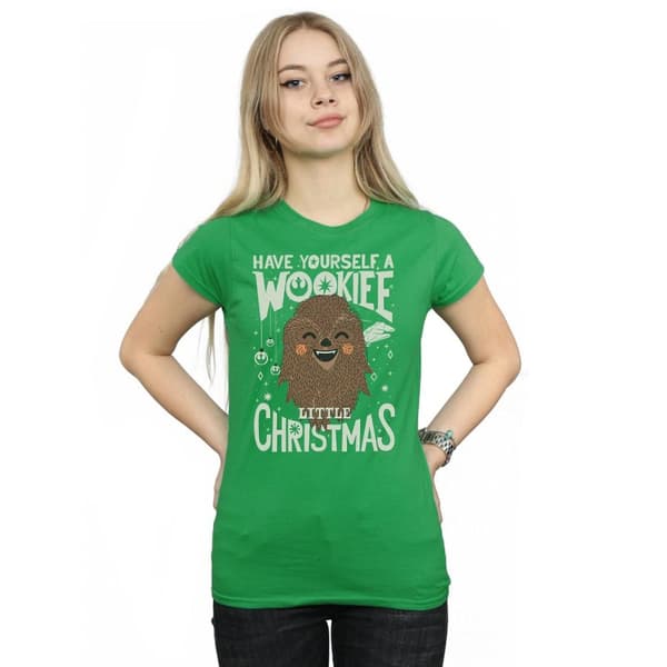 Star Wars Dam/dam Wookiee Little Christmas - T-shirt i bomull