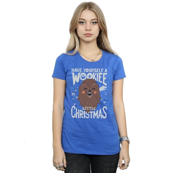 Star Wars Dam/dam Wookiee Little Christmas - T-shirt i bomull
