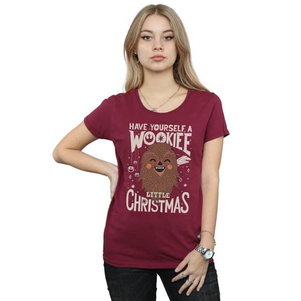 Star Wars Dam/dam Wookiee Little Christmas - T-shirt i bomull