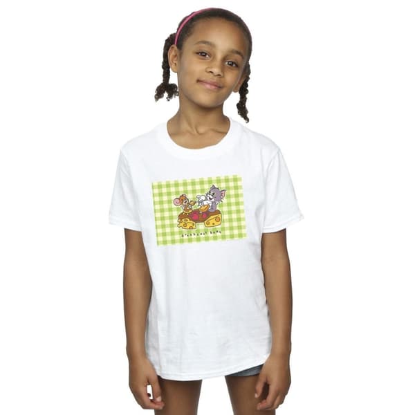 Tom And Jerry T-shirt i bomull med frukostknoppar för flickor