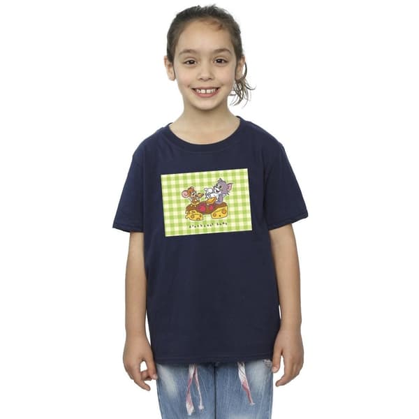 Tom And Jerry T-shirt i bomull med frukostknoppar för flickor