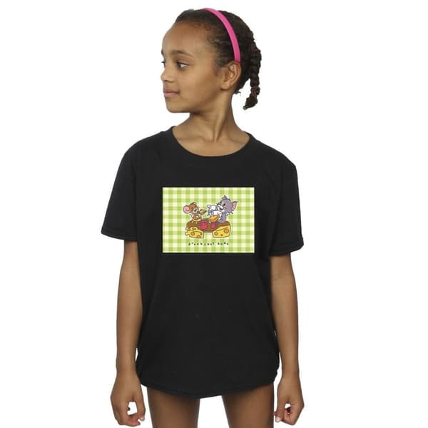 Tom And Jerry T-shirt i bomull med frukostknoppar för flickor