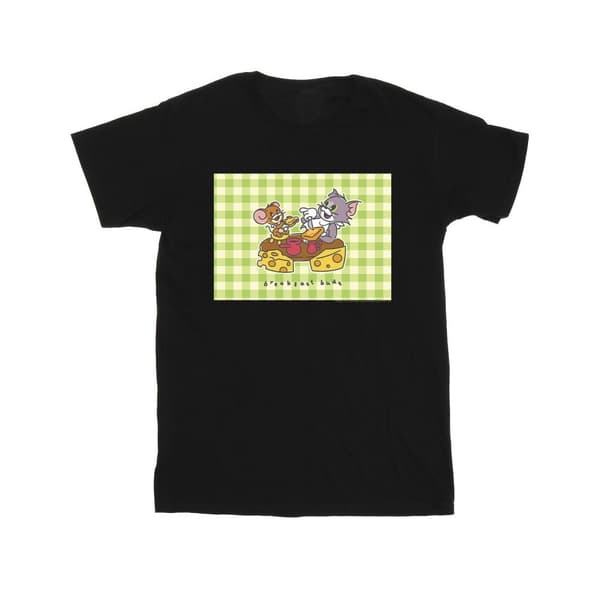 Tom And Jerry T-shirt i bomull med frukostknoppar för flickor