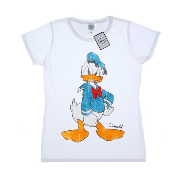 Disney Womens/Ladies Donald Duck Angry Cotton T-Shirt