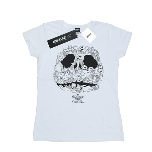 Disney Womens/Ladies Nightmare Before Christmas Jack Skellington Jack-O-Lanterns Cotton T-Shirt