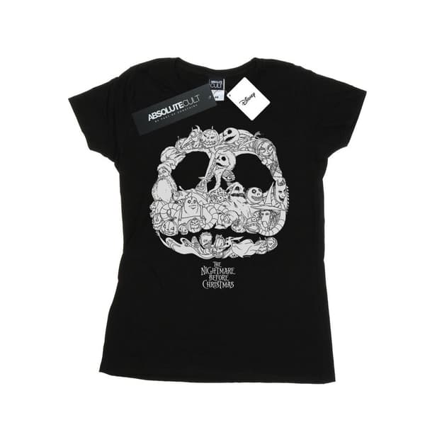 Disney Womens/Ladies Nightmare Before Christmas Jack Skellington Jack-O-Lanterns Cotton T-Shirt