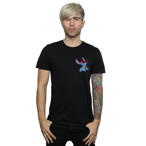 Disney Mens Lilo And Stitch Guitar T-Shirt