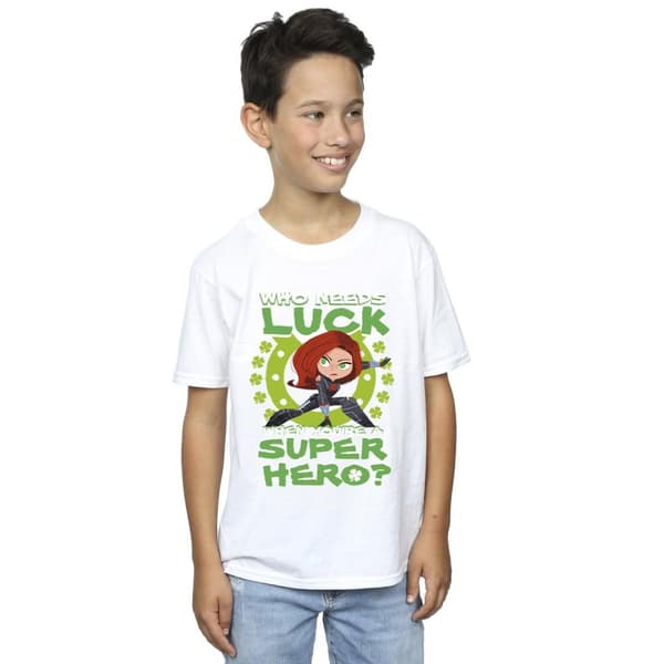 Marvel St Patrick´s Day Black Widow Luck T-shirt för pojkar