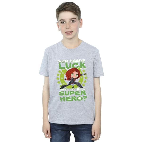 Marvel St Patrick´s Day Black Widow Luck T-shirt för pojkar