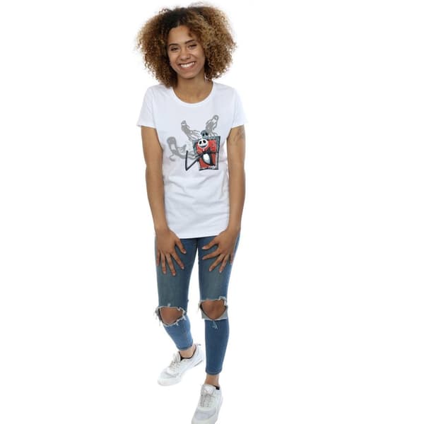 Disney Dam/Tjej - Nightmare Before Christmas - Ghosts Of Jack - Bomulls-T-shirt