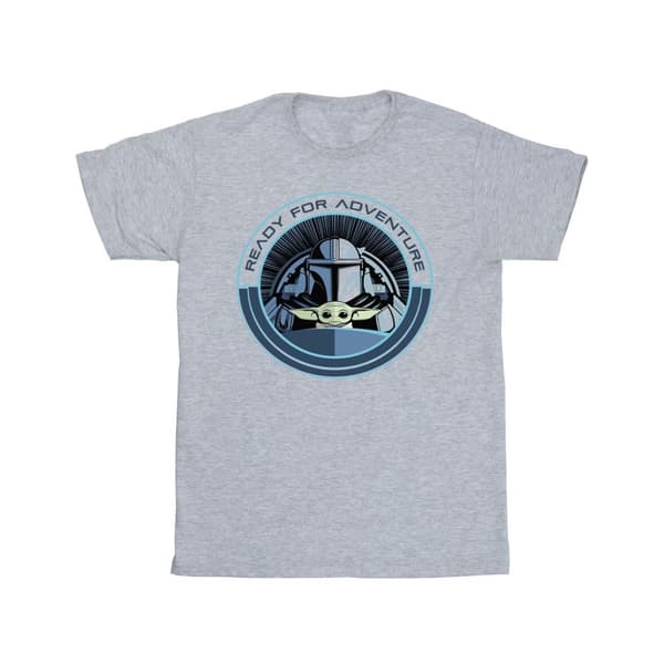 Star Wars Girls The Mandalorian Grogu Ready For Adventure Cotton T-Shirt