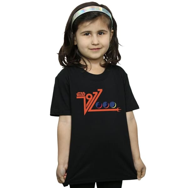 Star Wars Retro 1977 Dödsstjärnan T-shirt i bomull för flickor