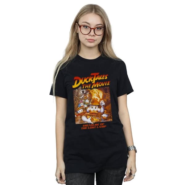 Disney Womens/Ladies Duck Tales The Movie Cotton Boyfriend T-Shirt
