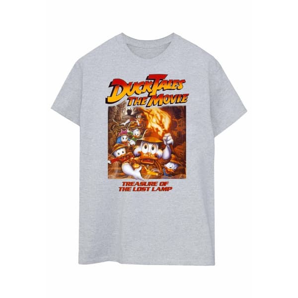 Disney Womens/Ladies Duck Tales The Movie Cotton Boyfriend T-Shirt Sports Grey 3XL