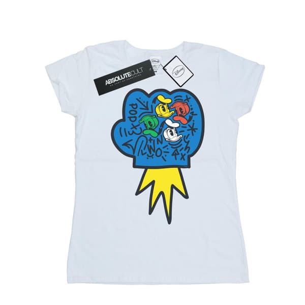 Disney Womens/Ladies Donald Duck Pop Fist Cotton T-Shirt