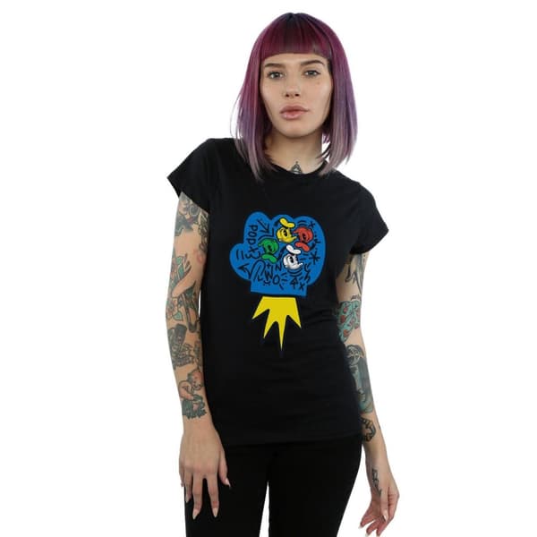 Disney Dam/Tjej Donald Duck Pop Fist T-shirt i bomull