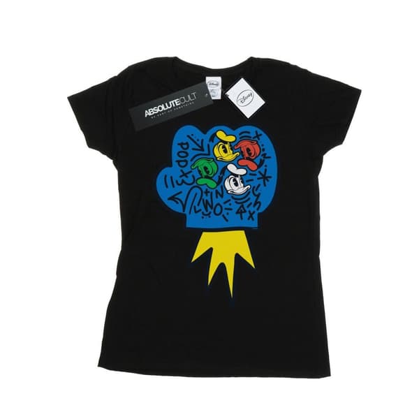 Disney Dam/Tjej Donald Duck Pop Fist T-shirt i bomull