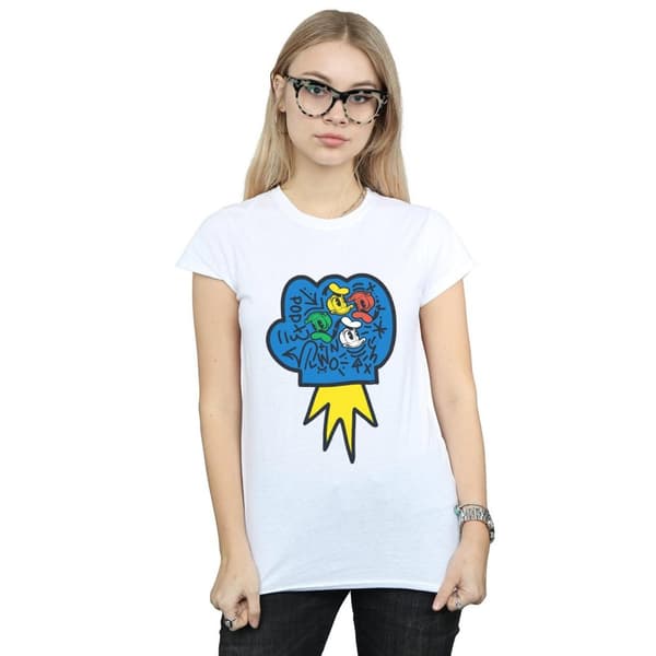Disney Womens/Ladies Donald Duck Pop Fist Cotton T-Shirt