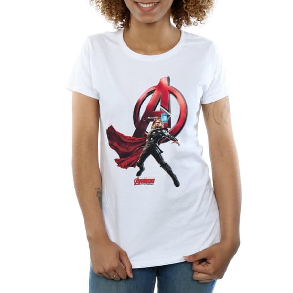 Marvel Womens/Ladies Thor Pose Cotton T-Shirt