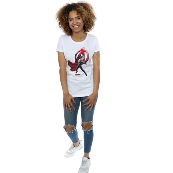 Marvel Womens/Ladies Thor Pose Cotton T-Shirt