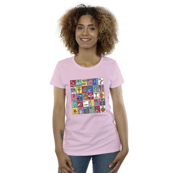 Tom And Jerry Womens/Ladies Grid Squares Cotton T-Shirt