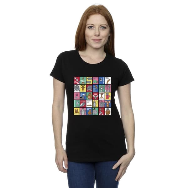 Tom And Jerry Womens/Ladies Grid Squares Cotton T-Shirt