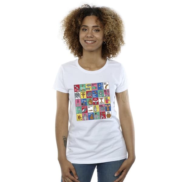 Tom And Jerry Womens/Ladies Grid Squares Cotton T-Shirt