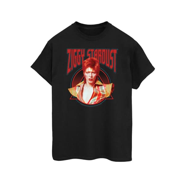 David Bowie Womens/Ladies Ziggy Stardust Boyfriend Fit Cotton Boyfriend T-Shirt