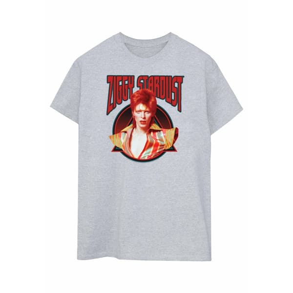 David Bowie Womens/Ladies Ziggy Stardust Boyfriend Fit Cotton Boyfriend T-Shirt