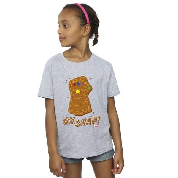 Marvel Girls Thanos Oh Snap Cotton T-Shirt