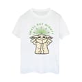 Miniatyrbillede 1 af 3: Star Wars Womens/Ladies The Mandalorian Small But Mighty Grogu Cotton Boyfriend T-Shirt
