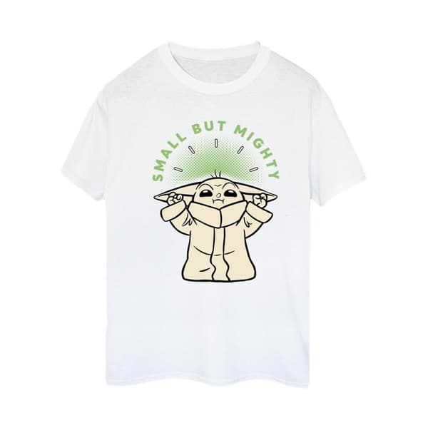 Star Wars Womens/Ladies The Mandalorian Small But Mighty Grogu Cotton Boyfriend T-Shirt