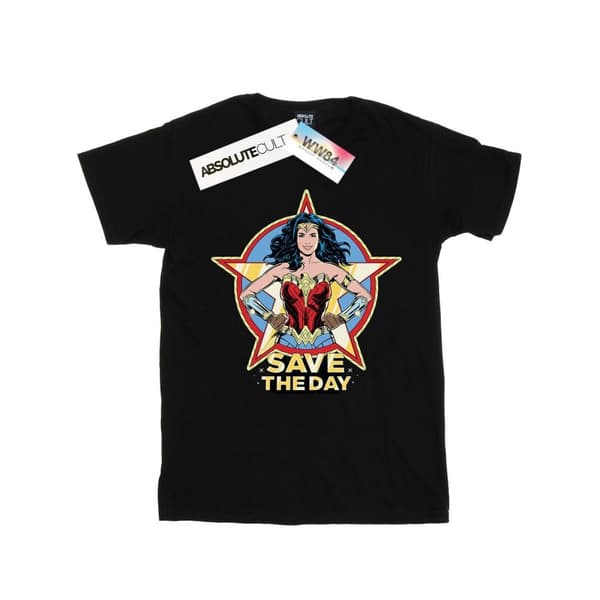 DC Comics Mens Wonder Woman 84 Star Design T-Shirt Black M