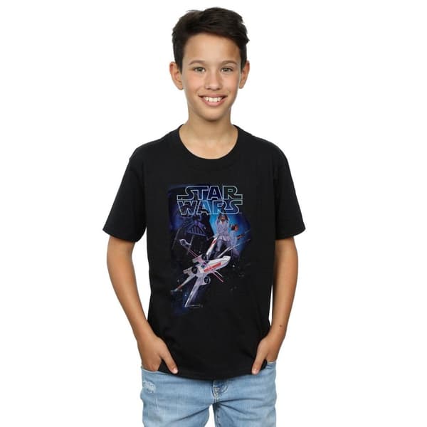 Star Wars T-shirt med flygande modellraket för pojkar