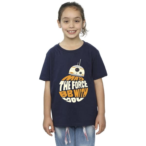 Star Wars Girls May The Force BB8 Cotton T-Shirt
