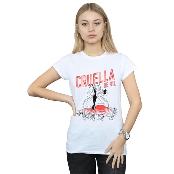 Disney Womens/Ladies Cruella De Vil Dalmatians Cotton T-Shirt