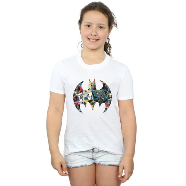 DC Comics Girls Batman Comic Book Logo Cotton T-Shirt