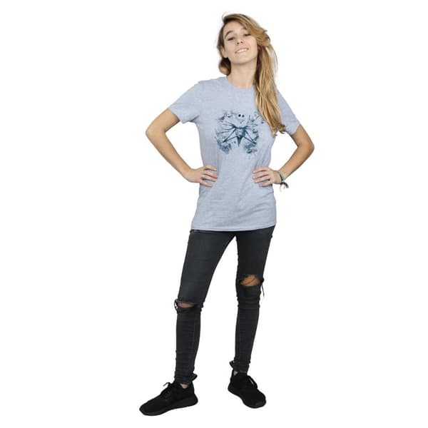 Disney Womens/Ladies Nightmare Before Christmas Paint Spray Carers Cotton Boyfriend T-Shirt