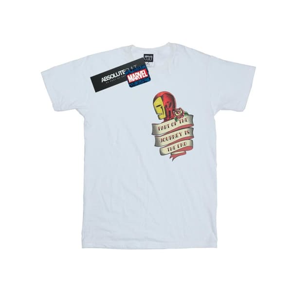 Marvel Girls Iron Man Tattoo Journey Breast Print Cotton T-Shirt