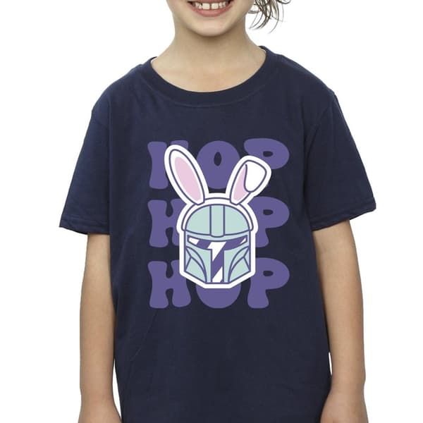 Star Wars Girls The Mandalorian Hop Into Easter Cotton T-Shirt