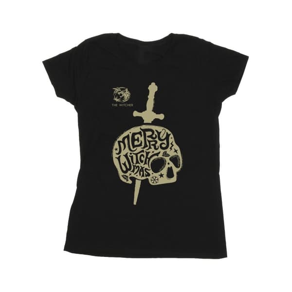 Netflix Womens/Ladies The Witcher Merry Witchmas Cotton T-Shirt