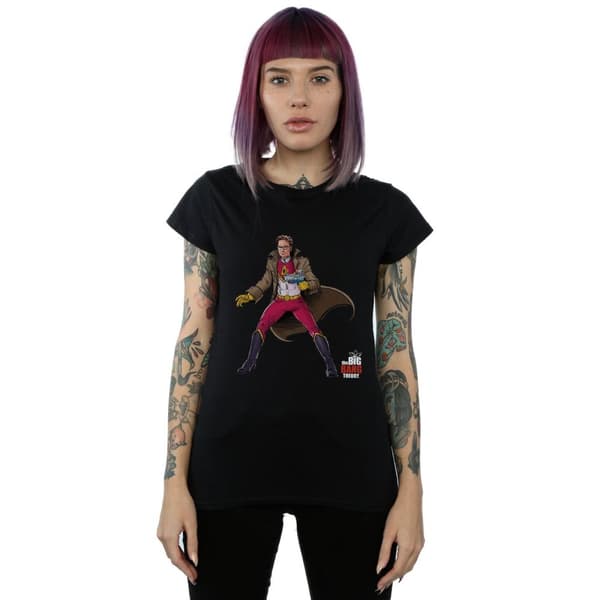 The Big Bang Theory Womens/Ladies Leonard Superhero Cotton T-Shirt
