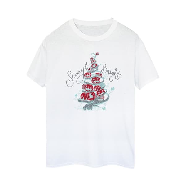 Disney Womens/Ladies The Nightmare Before Christmas Scary & Bright Cotton Boyfriend T-Shirt