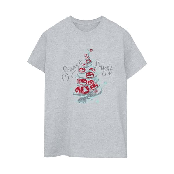 Disney Womens/Ladies The Nightmare Before Christmas Scary & Bright Cotton Boyfriend T-Shirt