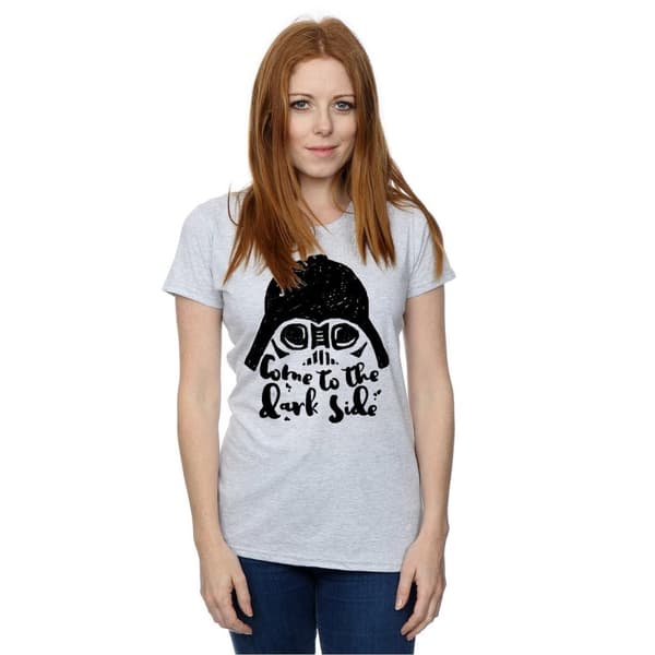 Star Wars Dam/Lady Darth Vader Come To The Dark Side - T-shirt i bomull med skiss