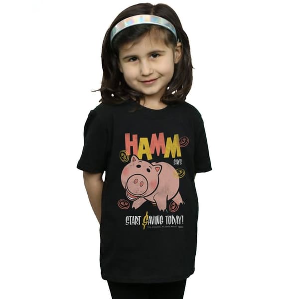 Disney T-shirt i bomull för flickor Toy Story 4 Hamm The Piggy Bank