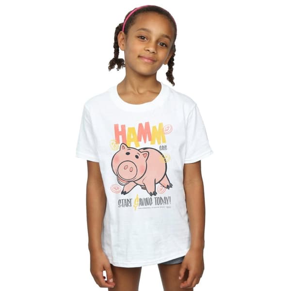 Disney Girls Toy Story 4 Hamm The Piggy Bank Cotton T-Shirt