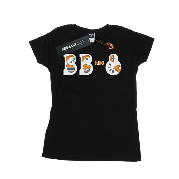 Star Wars Womens/Ladies The Rise Of Skywalker BB-8 Text Logo Cotton T-Shirt