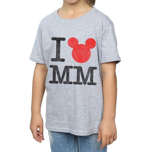 Disney Musse Pigg I Love Musse T-shirt i bomull för flickor